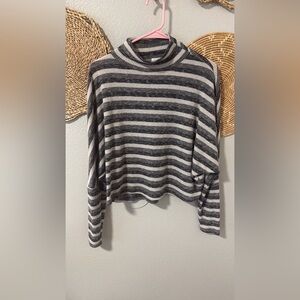 Abound Black and White Striped Sweater